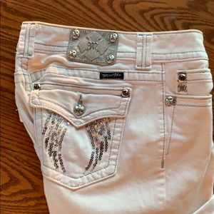 Miss Me White Capri Jeans
